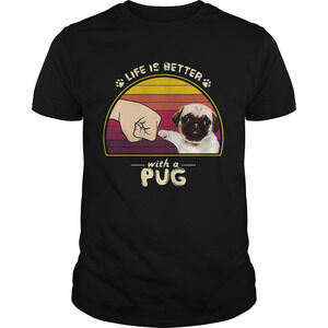 Life Is Better With A Siberian Pug Hand Footprint  Retro Shirt